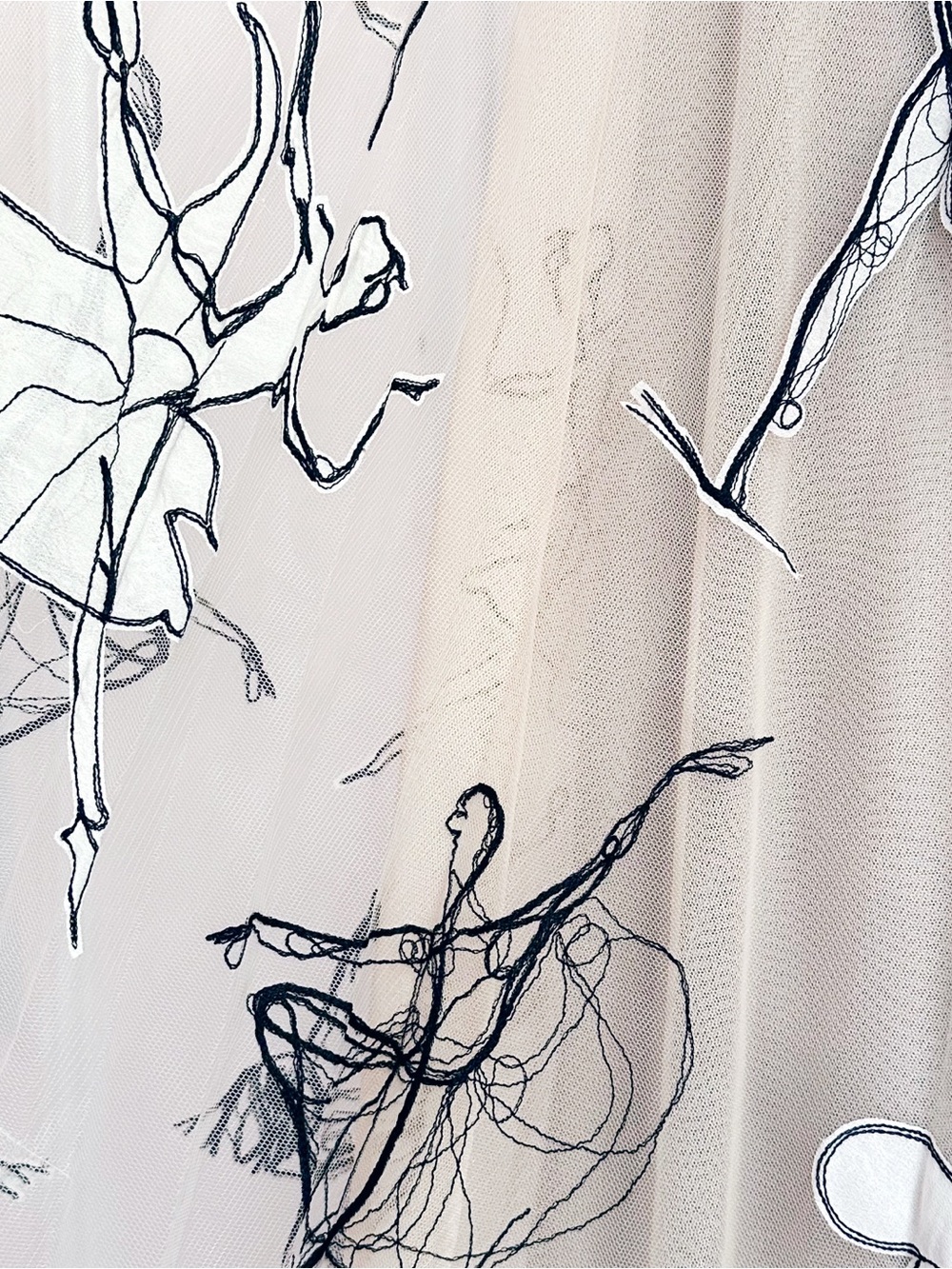 Anthropologie Beige Floral Tulle Maxi Skirt - Picture 10 of 13